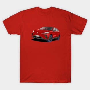 MG4 EV in Dynamic Red T-Shirt